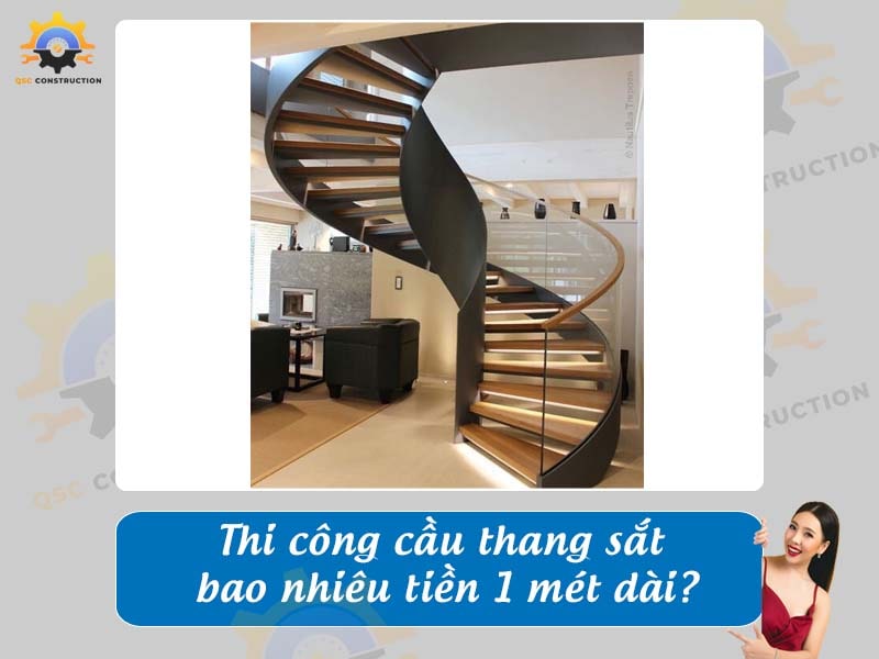 Thi công cầu thang sắt bao nhiêu tiền 1 mét dài?