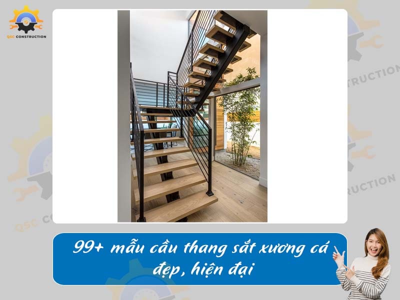 Báo giá 99+ mẫu cầu thang sắt xương cá đẹp tại Hà Nội
