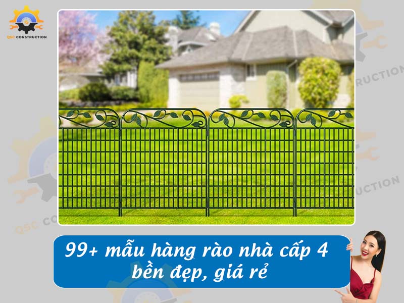 Báo giá 99+ mẫu hàng rào nhà cấp 4 bền đẹp, giá rẻ