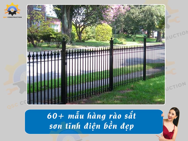 Top 60+ mẫu hàng rào sắt sơn tĩnh điện bền, giá rẻ hiện nay